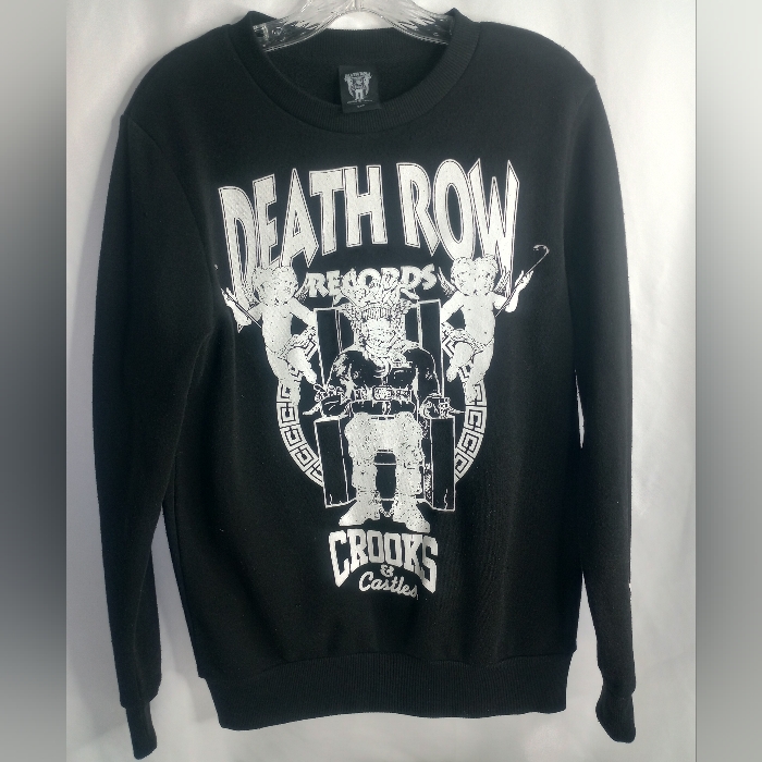 *Death Row Records Hip-Hop Black Long Sleeve Sweatshirt Size S